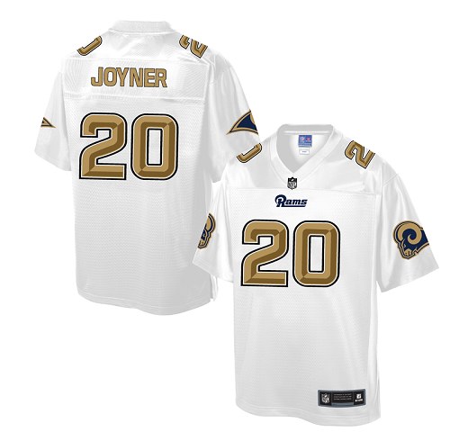 Men's Game Lamarcus Joyner Nike Jersey White - #20 Pro Line Fashion NFL Los Angeles Rams
